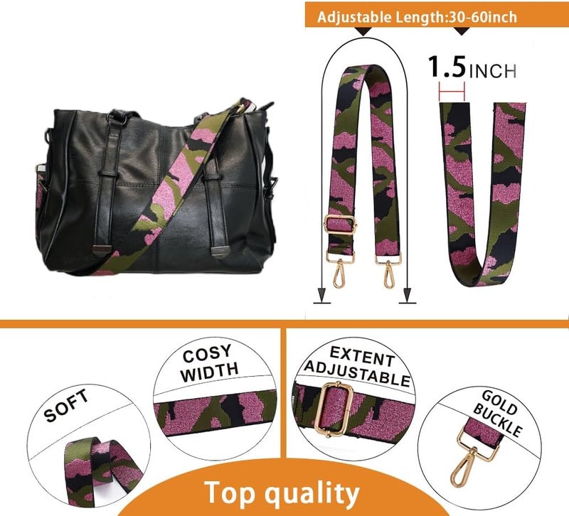 S-Jacorry Purse Strap Replacement Crossbody Wide Shoulder Strap Adjustable Canvas Straps Handbag Strap Replacement Belts - Image 3
